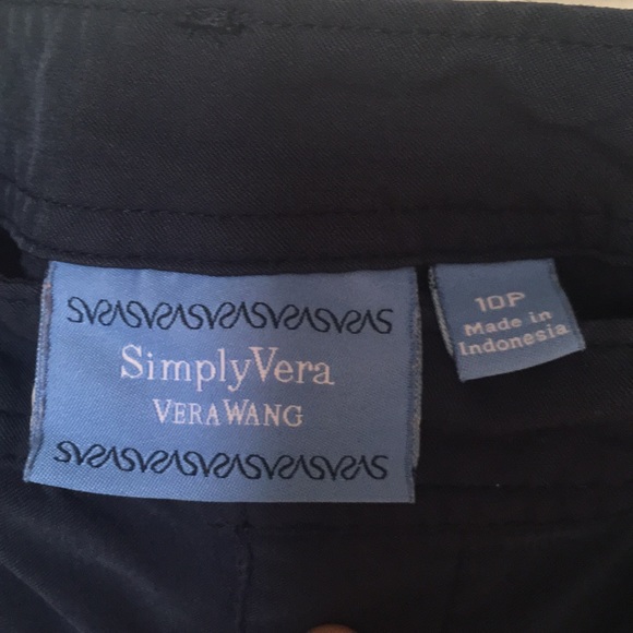 Simply Vera Vera Wang Dark Blue Stretch Pants - Picture 7 of 8